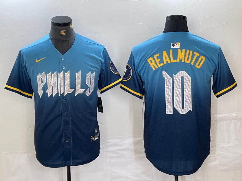 Men's J.T. Realmuto Philadelphia Phillies Blue 2024 City Connect Player Jersey