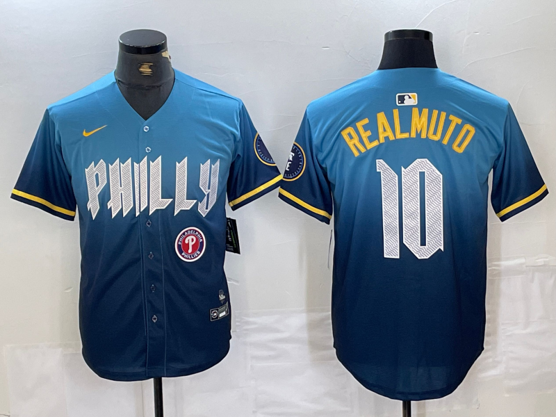 Men's J.T. Realmuto Philadelphia Phillies Blue 2024 City Connect Player Jersey