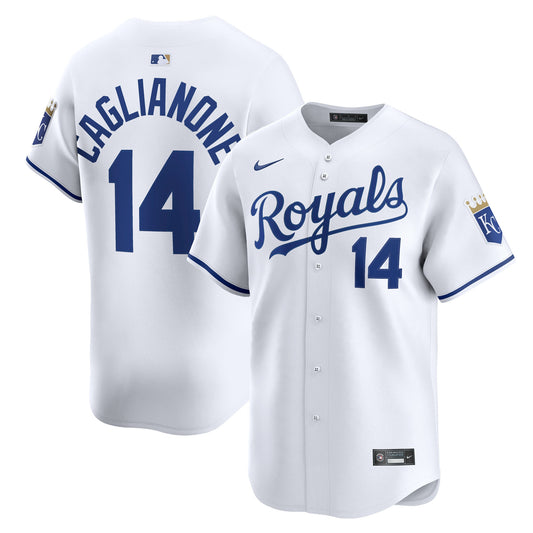 Men's Jac Caglianone Kansas City Royals Home Limited Player Jersey – White
