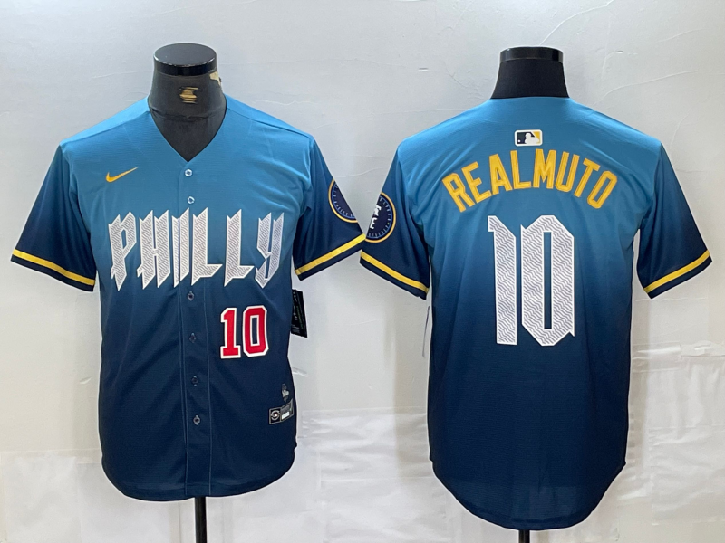 Men's J.T. Realmuto Philadelphia Phillies  Blue 2024 City Connect Player Jersey